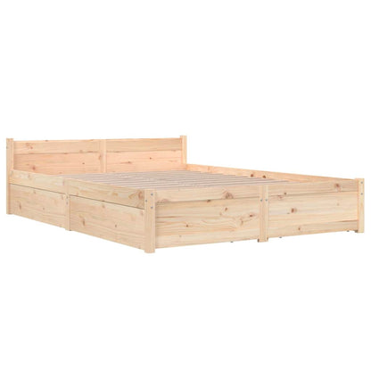 vidaXL Bed Frame without Mattress with Drawers 120x200 cm 4