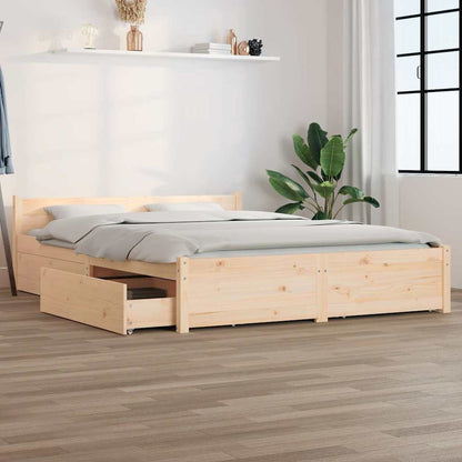 vidaXL Bed Frame without Mattress with Drawers 120x200 cm 1