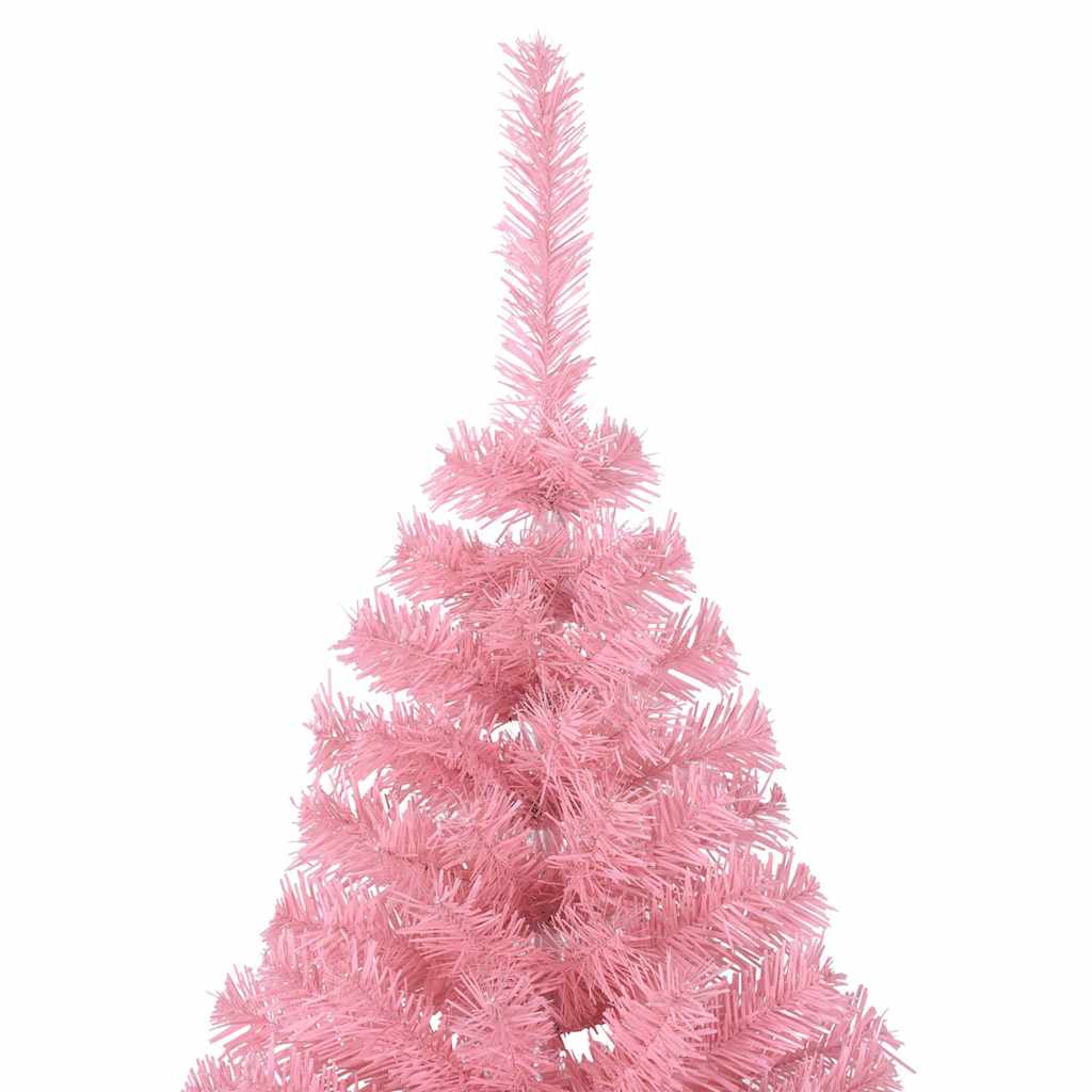Artificial Half Christmas Tree with Stand PVC 210 cm Pink