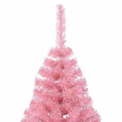 Artificial Half Christmas Tree with Stand PVC 210 cm Pink