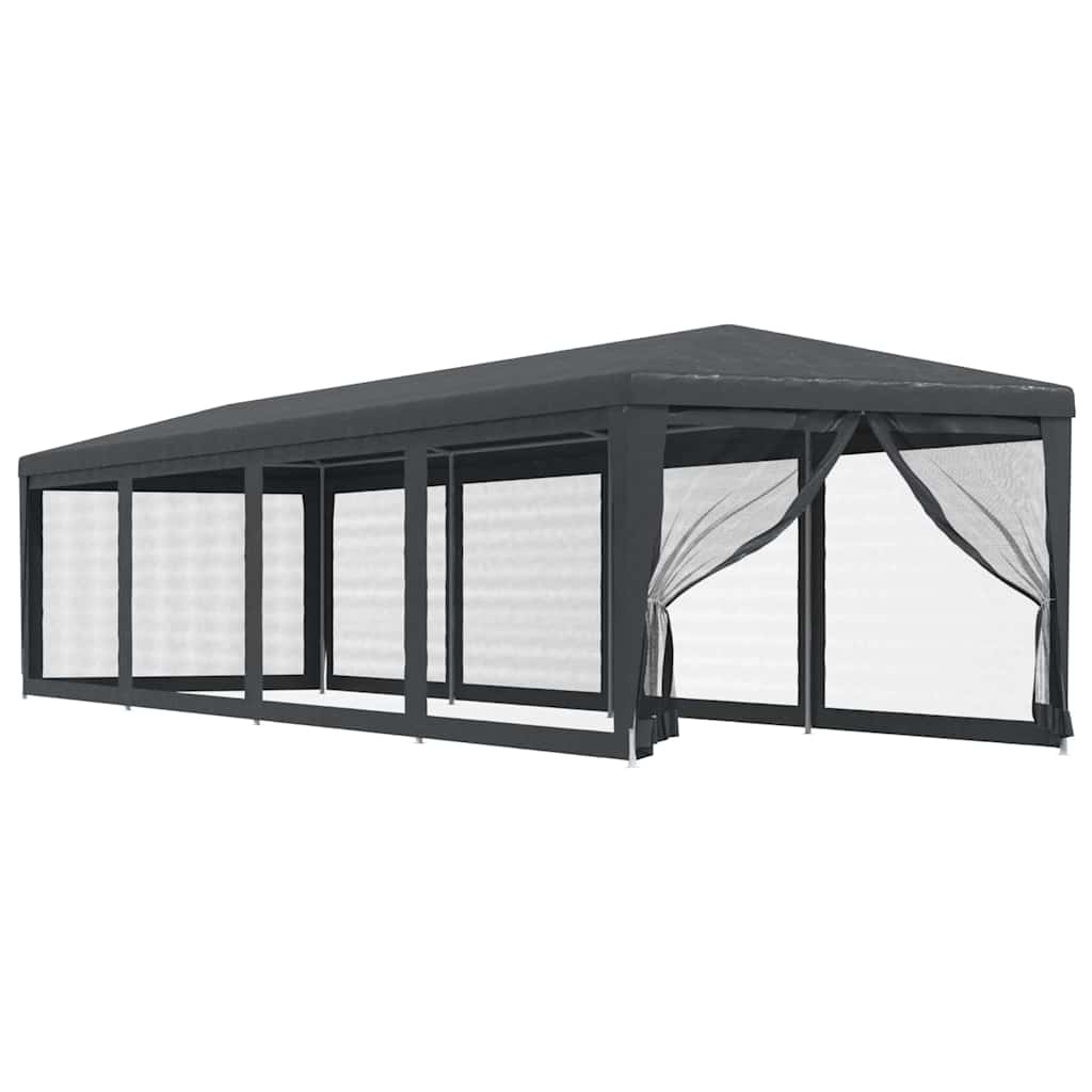 vidaXL Party Tent | Anthracite | HDPE with coating | 3x12 m | Collapsible 2