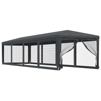 vidaXL Party Tent | Anthracite | HDPE with coating | 3x12 m | Collapsible 2