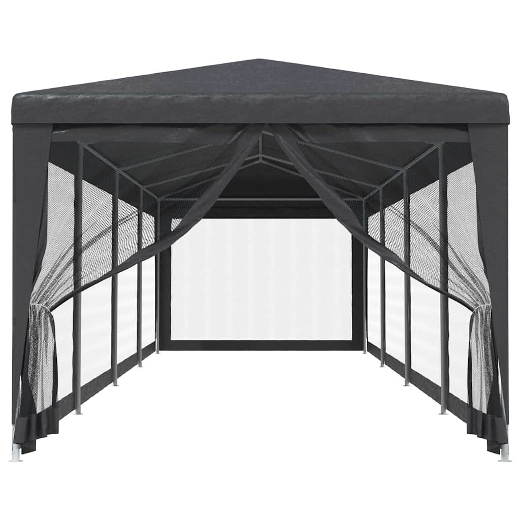 vidaXL Party Tent | Anthracite | HDPE with coating | 3x12 m | Collapsible 3