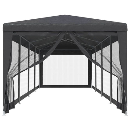 vidaXL Party Tent | Anthracite | HDPE with coating | 3x12 m | Collapsible 3