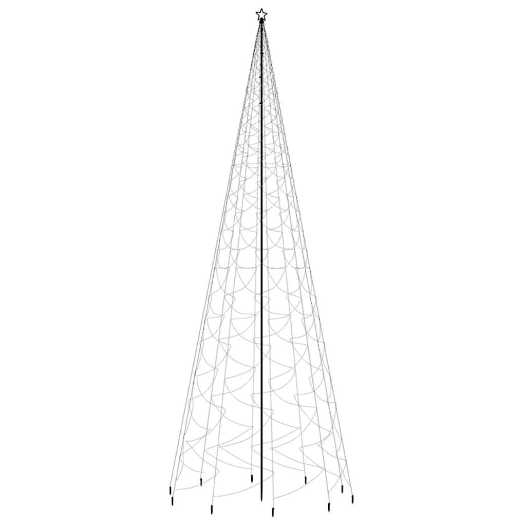vidaXL Christmas Tree with Spike Blue 3000 LEDs 800 cm 3