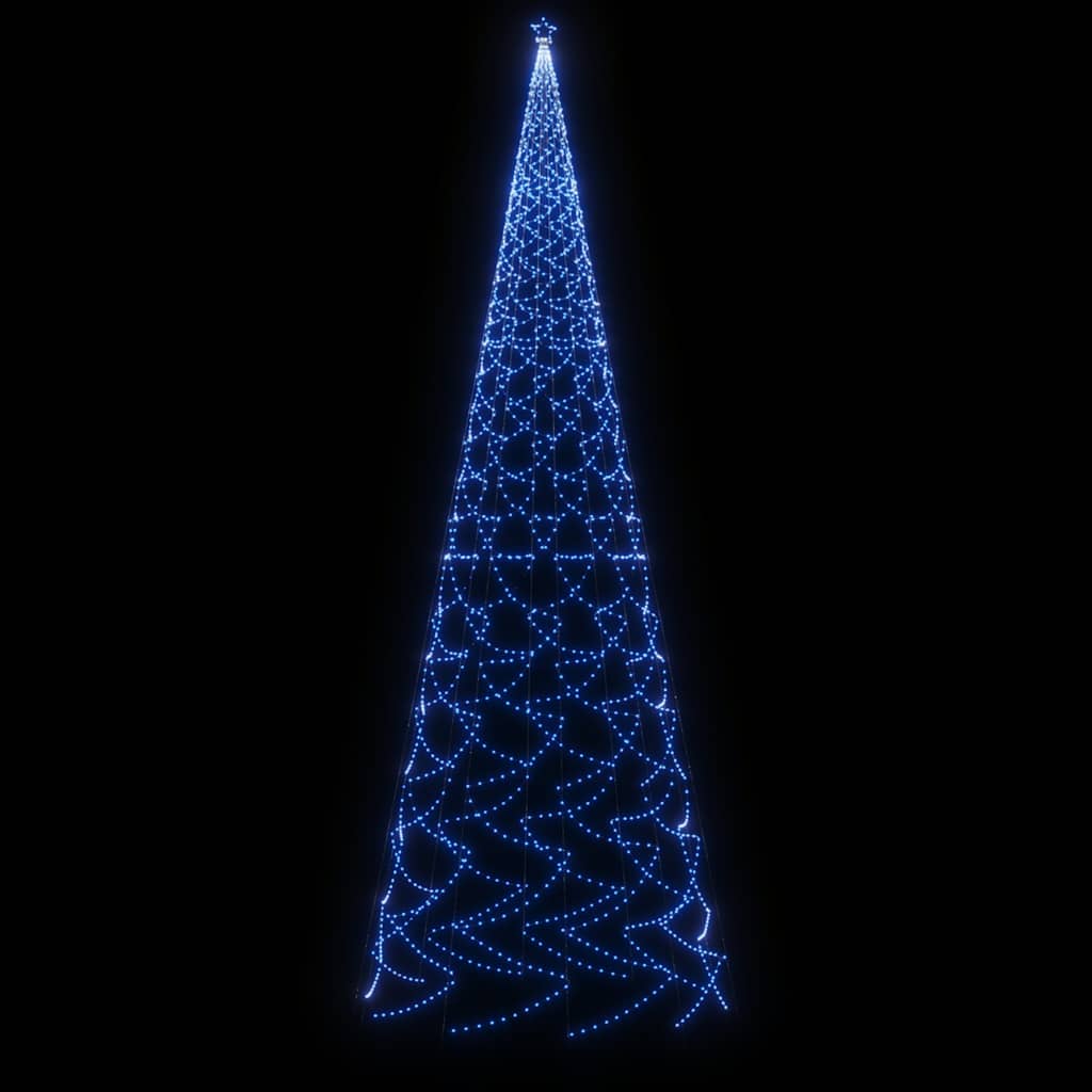 vidaXL Christmas Tree with Spike Blue 3000 LEDs 800 cm 4