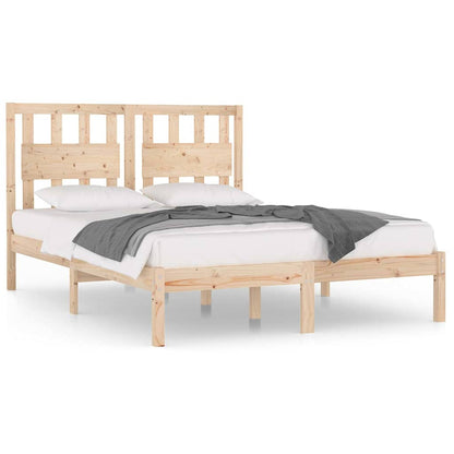 Bed Frame without Mattress Solid Wood Length 200 cm Natural 180 cm