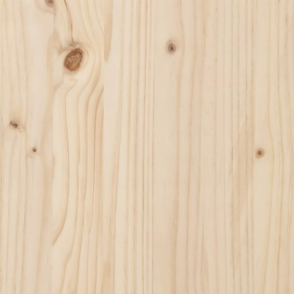 Bed Frame without Mattress Solid Wood Pine Length 200 cm Natural 120 cm