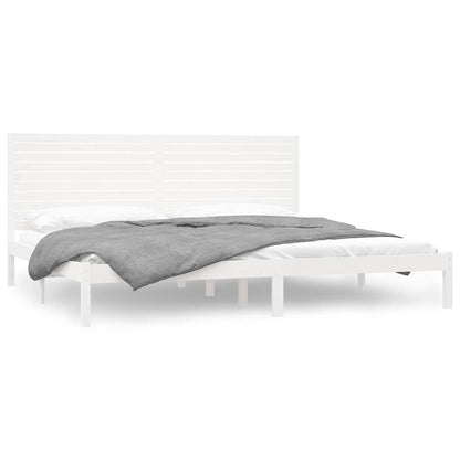 Bed Frame without Mattress Solid Wood Length 200 cm White 200 cm