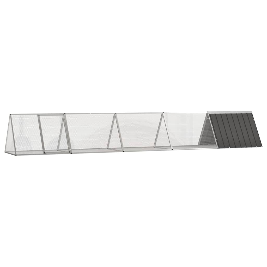 vidaXL Rabbit Cage Anthracite 504.5x80.5x71 cm Galvanised Steel 1