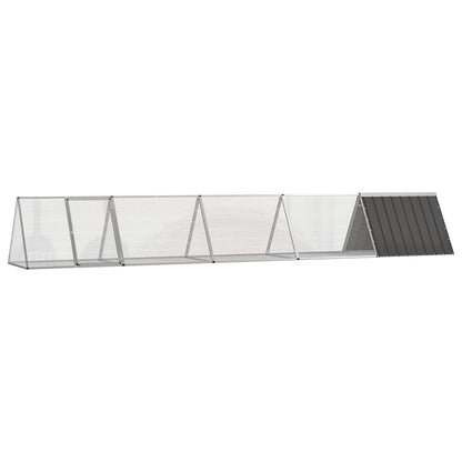 vidaXL Rabbit Cage Anthracite 504.5x80.5x71 cm Galvanised Steel 1