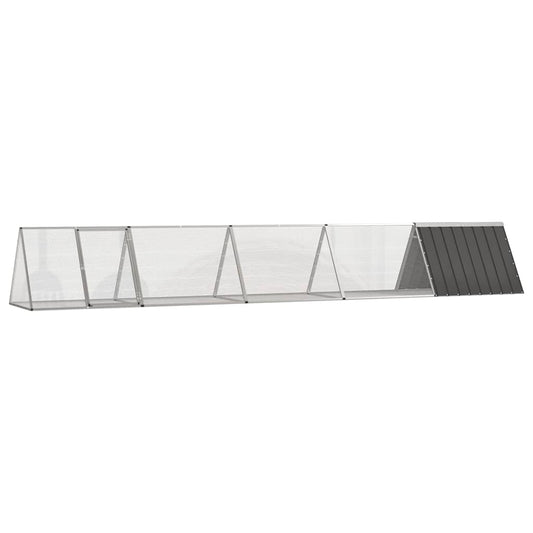 vidaXL Rabbit Cage Anthracite 504.5x80.5x71 cm Galvanised Steel 1