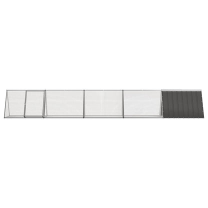 vidaXL Rabbit Cage Anthracite 504.5x80.5x71 cm Galvanised Steel 3