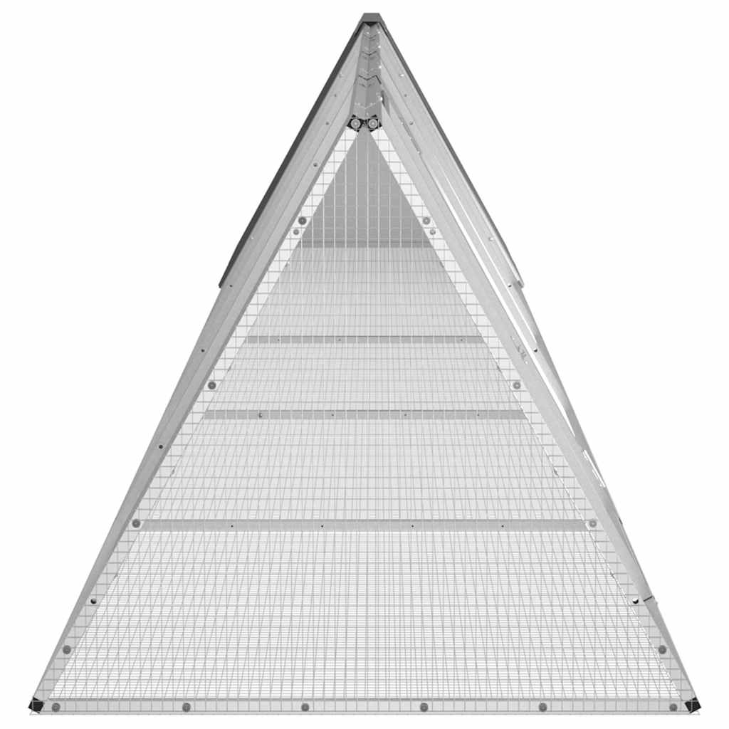 vidaXL Rabbit Cage Anthracite 504.5x80.5x71 cm Galvanised Steel 4