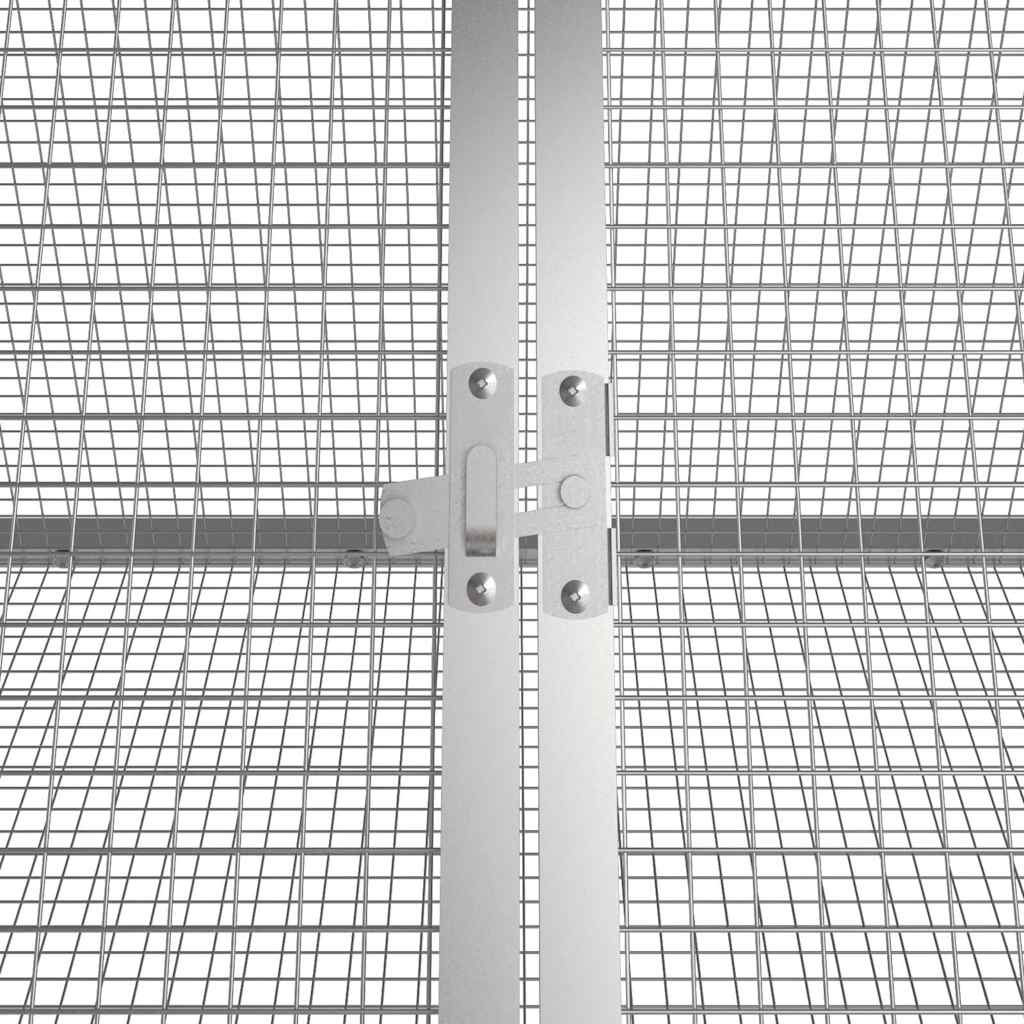 vidaXL Rabbit Cage Anthracite 504.5x80.5x71 cm Galvanised Steel 5