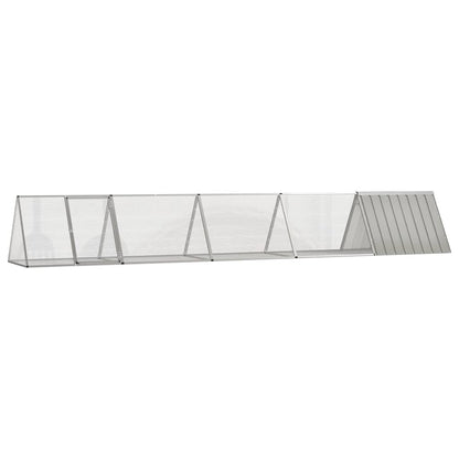 vidaXL Rabbit Cage Grey 504.5x80.5x71 cm Galvanised Steel 1
