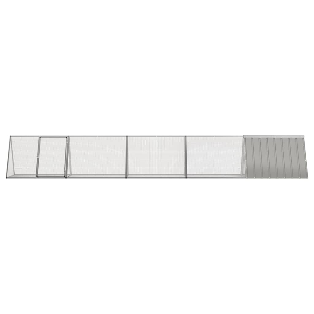 vidaXL Rabbit Cage Grey 504.5x80.5x71 cm Galvanised Steel 3