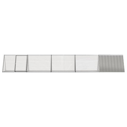 vidaXL Rabbit Cage Grey 504.5x80.5x71 cm Galvanised Steel 3
