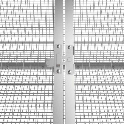 vidaXL Rabbit Cage Grey 504.5x80.5x71 cm Galvanised Steel 5