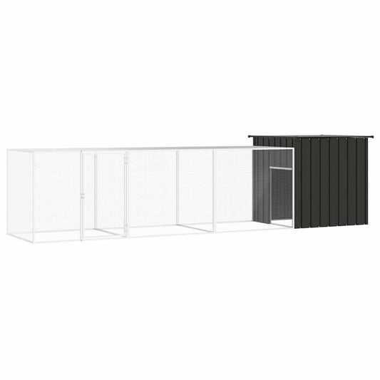 vidaXL Chicken Cage Anthracite 400x91x100 cm Galvanised Steel 1
