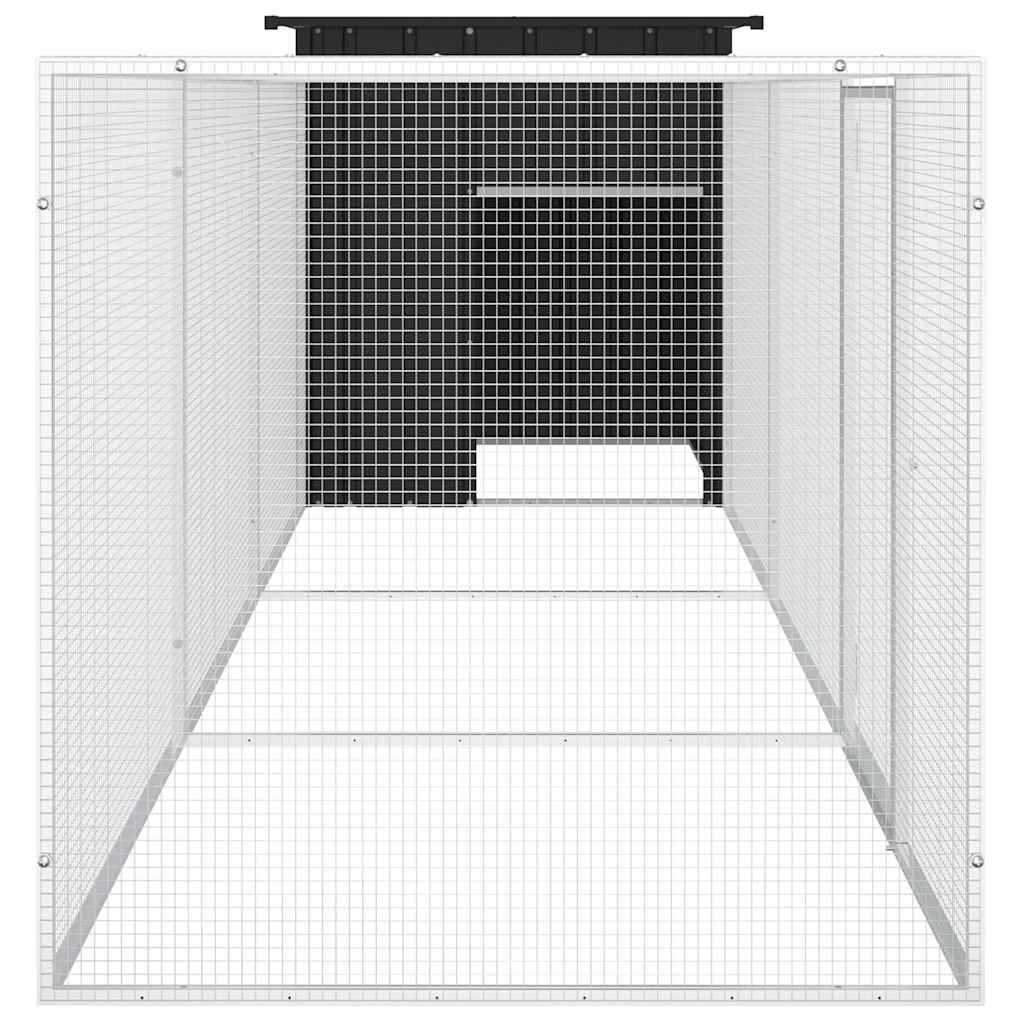 vidaXL Chicken Cage Anthracite 400x91x100 cm Galvanised Steel 4