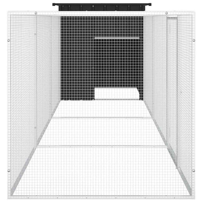 vidaXL Chicken Cage Anthracite 400x91x100 cm Galvanised Steel 4