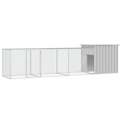 vidaXL Chicken Cage Grey 400x91x100 cm Galvanised Steel 1