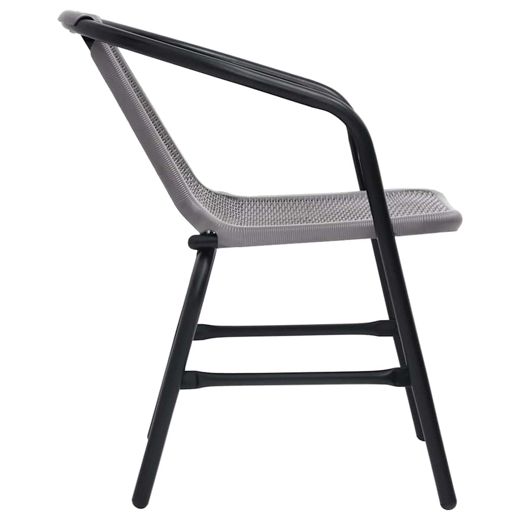 vidaXL Garden Chairs 8 pcs Plastic Rattan and Steel 110 kg 4