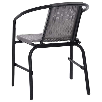 vidaXL Garden Chairs 8 pcs Plastic Rattan and Steel 110 kg 5