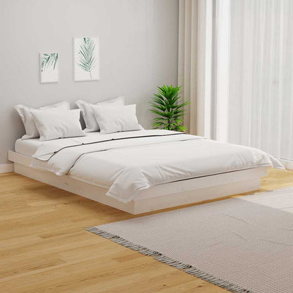 Bed Frame without Mattress Solid Wood Length 200 cm White 120 cm