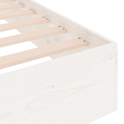 Bed Frame without Mattress Solid Wood Length 190 cm White 140 cm
