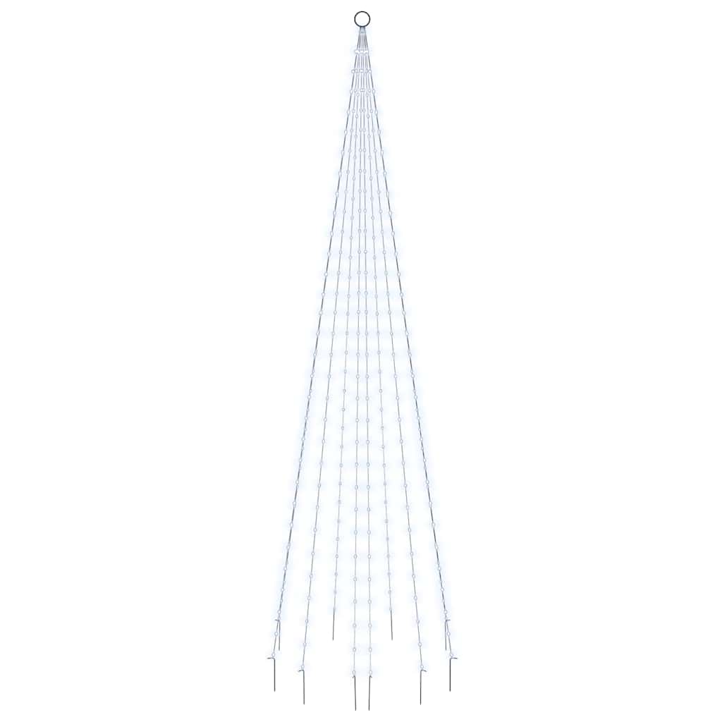 343523 vidaXL Christmas Tree on Flagpole Cold white 310 LEDs 300 cm 2