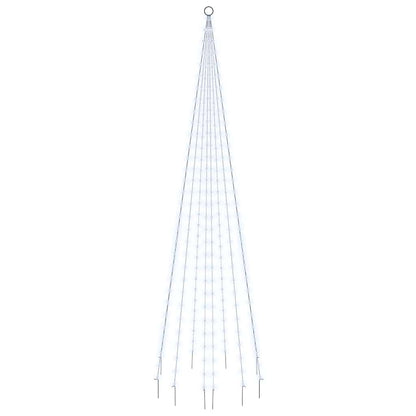 343523 vidaXL Christmas Tree on Flagpole Cold white 310 LEDs 300 cm 2