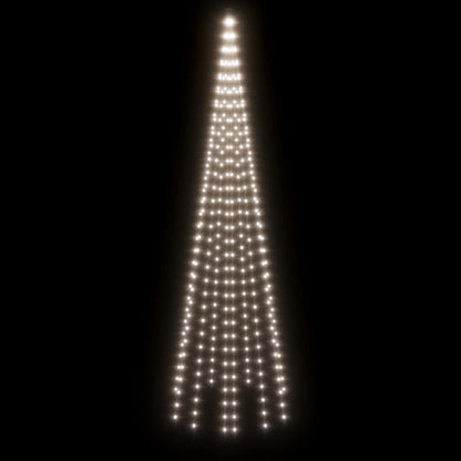 343523 vidaXL Christmas Tree on Flagpole Cold white 310 LEDs 300 cm 4