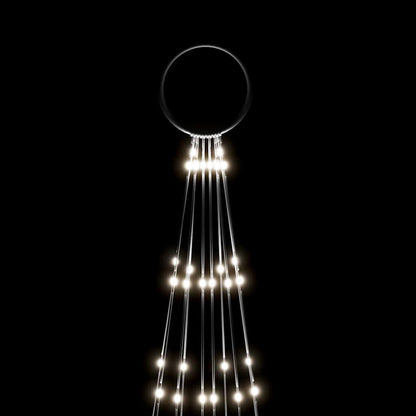 343523 vidaXL Christmas Tree on Flagpole Cold white 310 LEDs 300 cm 5