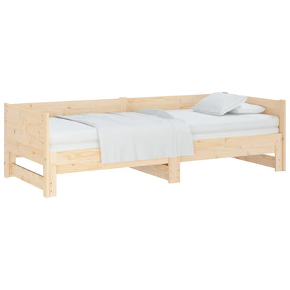 vidaXL Pull-out Day Bed without Mattress Solid Wood Pine 2x(90x190) cm 4