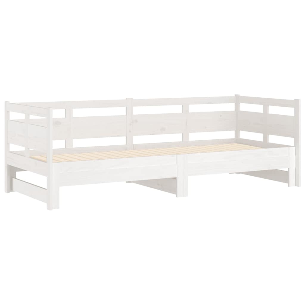 vidaXL Pull-out Day Bed without Mattress White 2x(90x200) cm 6