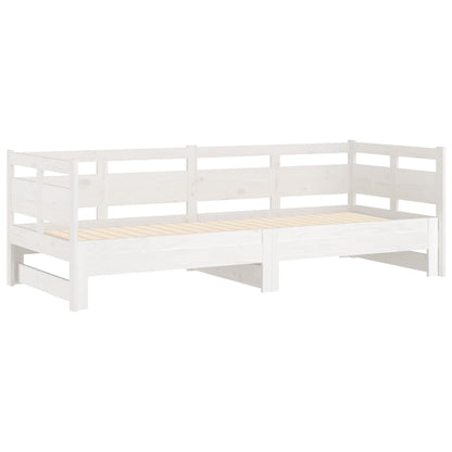vidaXL Pull-out Day Bed without Mattress White 2x(90x200) cm 6