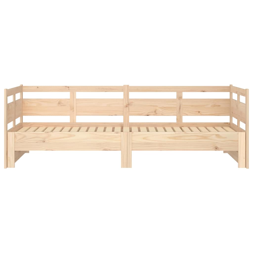 vidaXL Pull-out Day Bed without Mattress Solid Wood Pine 2x(80x200) cm 6