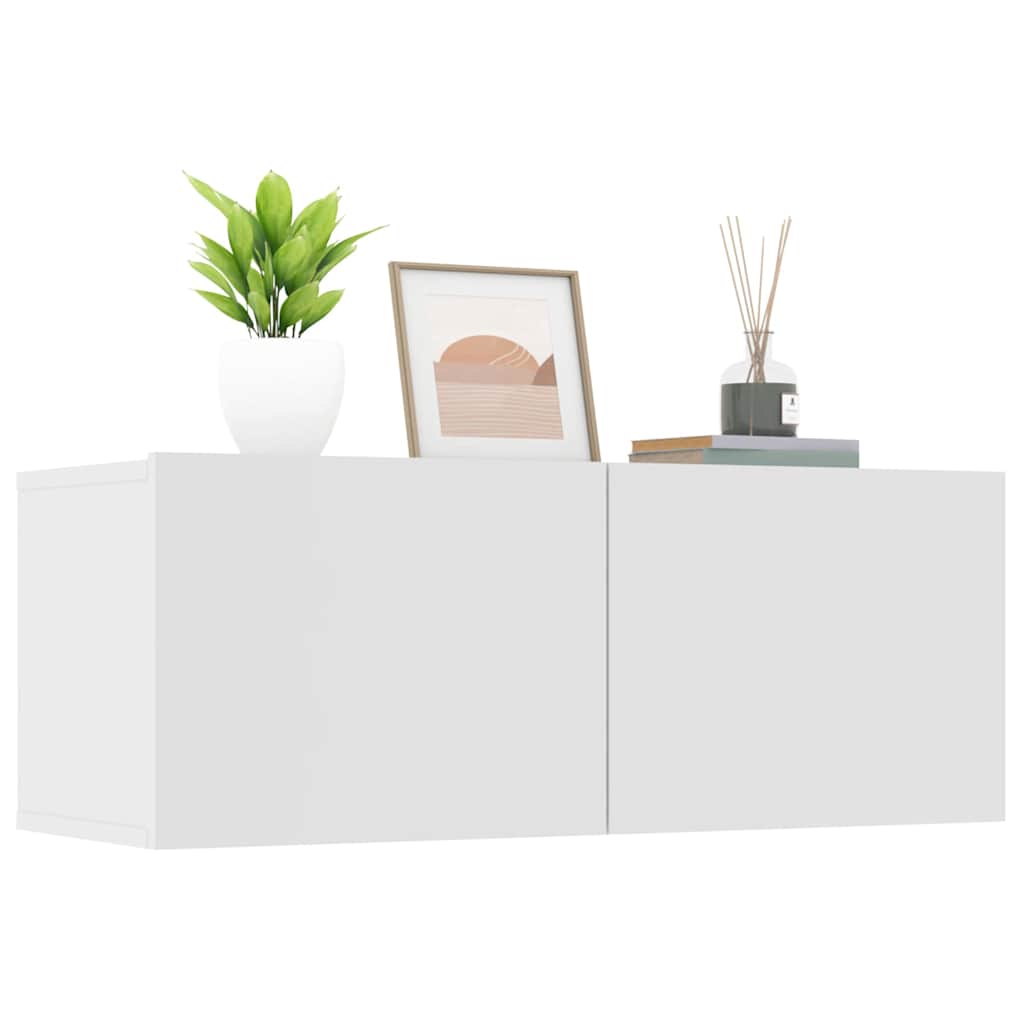 TV Cabinet Set 80x30x30 cm Engineered Wood White 2