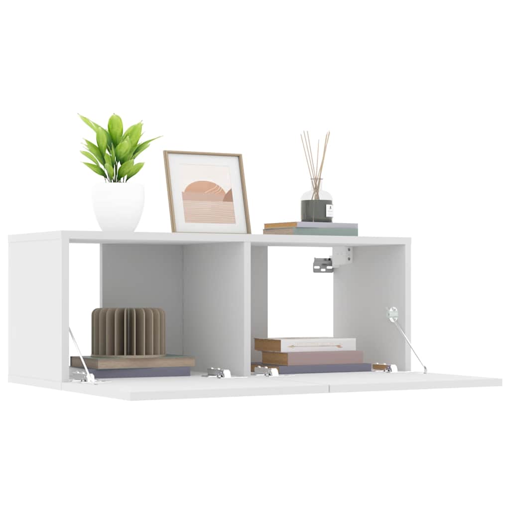 TV Cabinet Set 80x30x30 cm Engineered Wood White 2