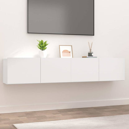 TV Cabinet Set 80x30x30 cm Engineered Wood White 2
