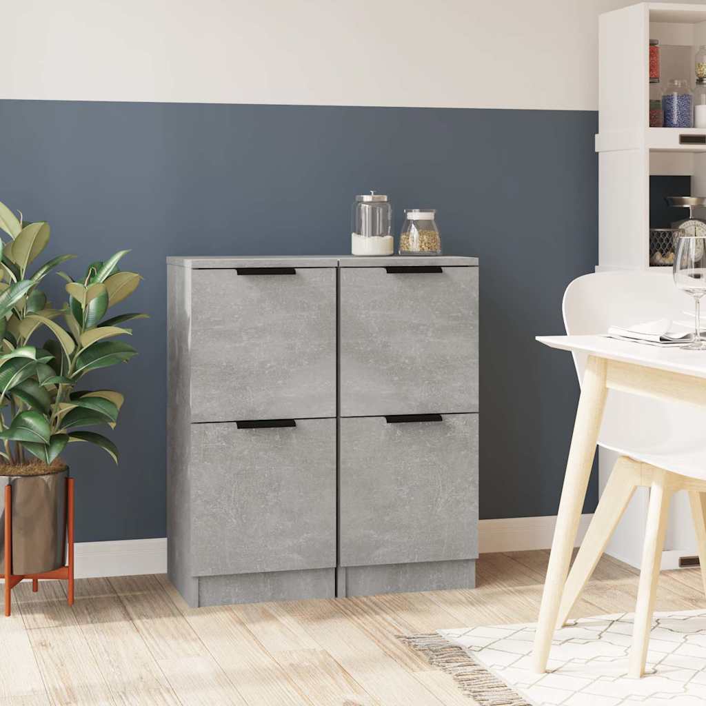 Sideboard 30x30x70 cm Engineered Wood Concrete grey 2