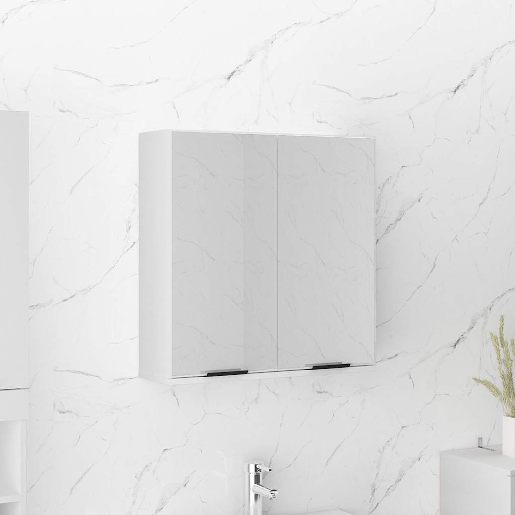 Bathroom Mirror Cabinet 64x20x67 cm White