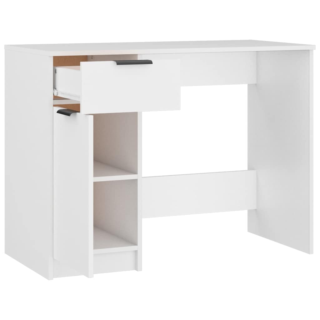 Desk 100x50x75 cm Engineered Wood White
