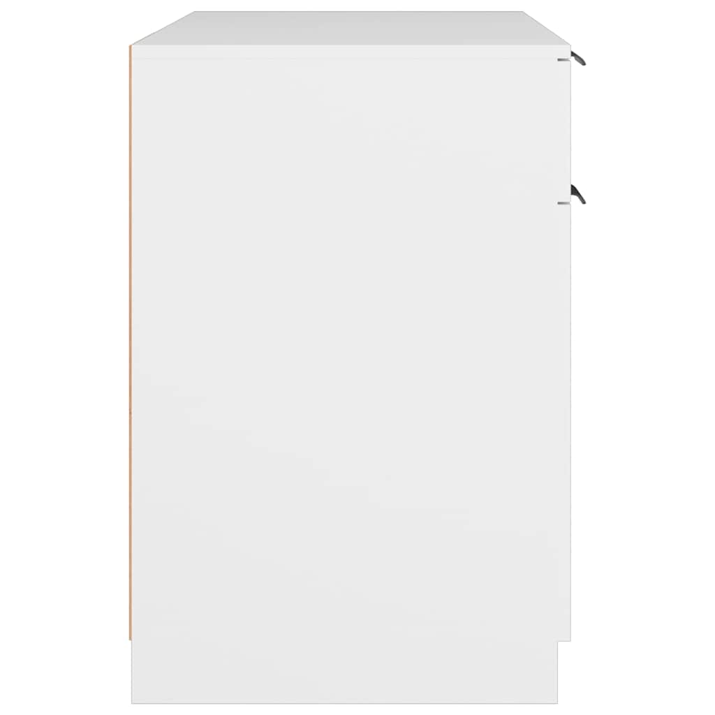 Desk 100x50x75 cm Engineered Wood White