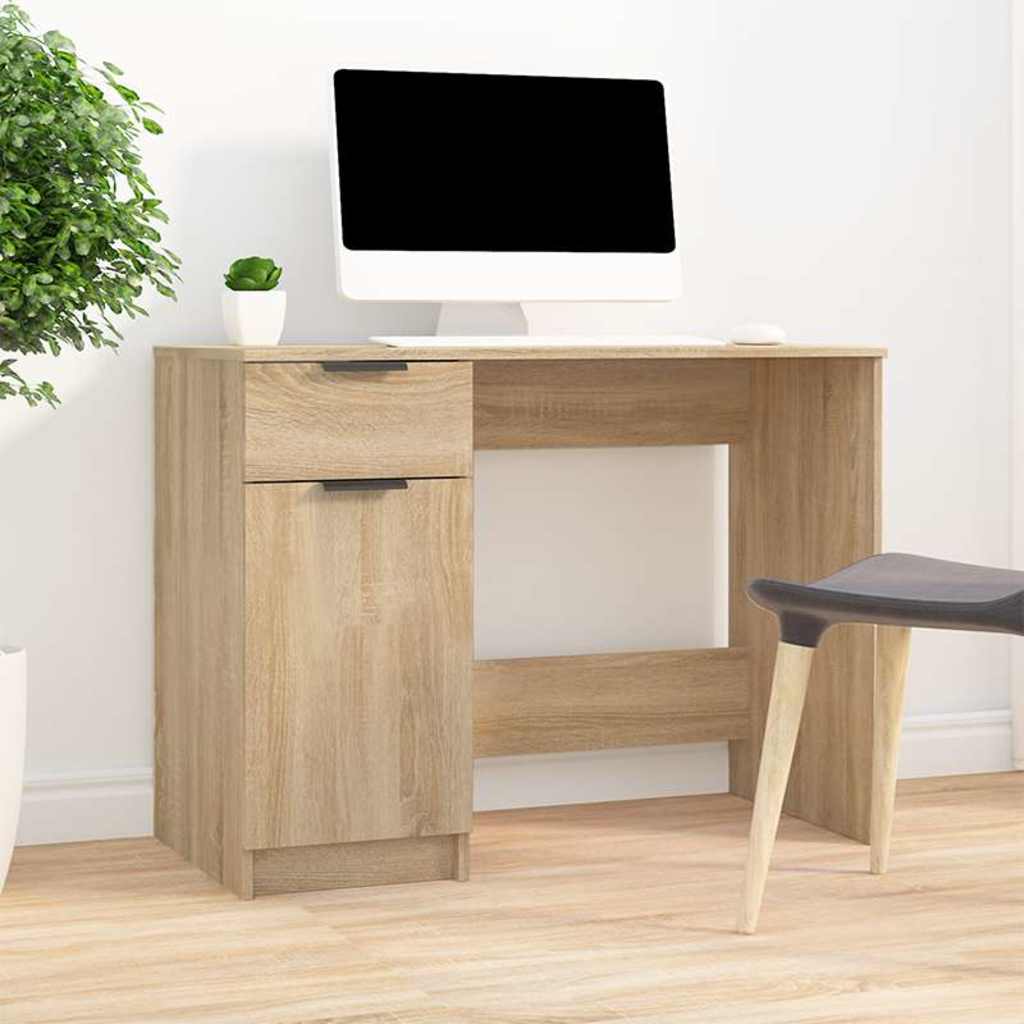 Desk 100x50x75 cm Engineered Wood Sonoma oak