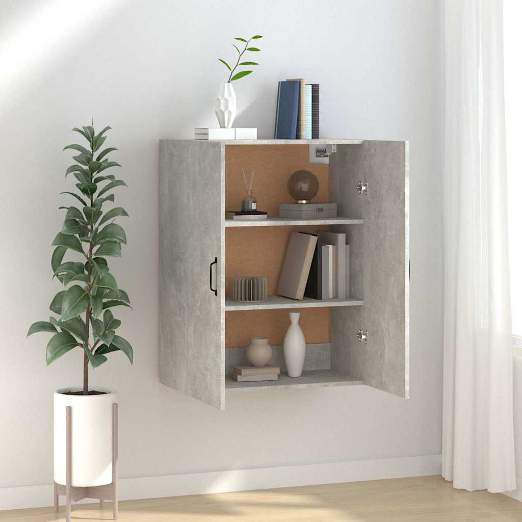Hanging Cabinet 69,5x34x90 cm Engineered Wood Concrete grey