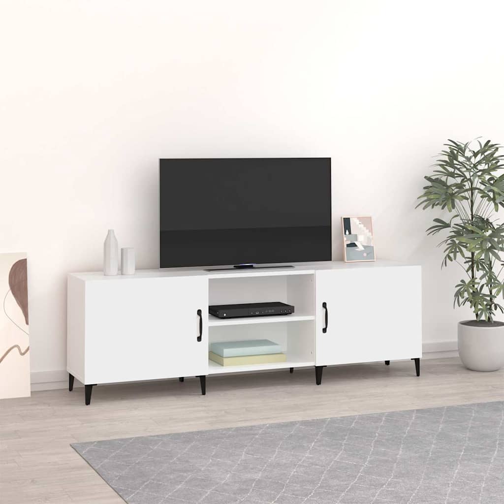 TV Cabinet 150x30x50 cm Engineered Wood White
