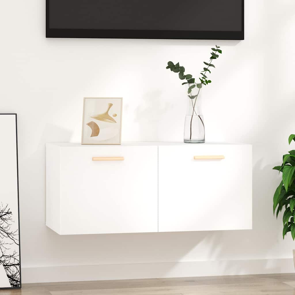 Wall Cabinet 80x35x36,5 cm Engineered Wood White